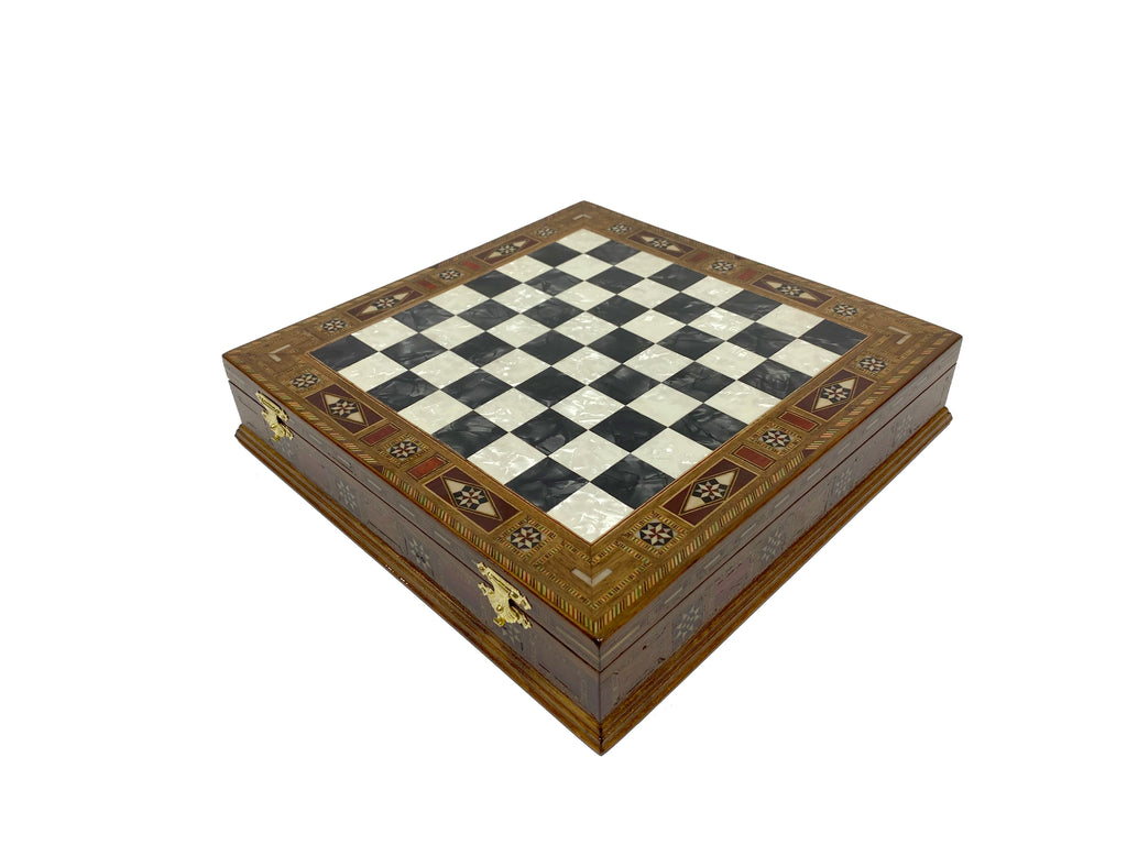 Personalized 10.8 Inches Chess Set Black - Gift Idea for Anyone on Any Occasion - Bronze Silver Mythology Chess Pieces Antochia Crafts 
