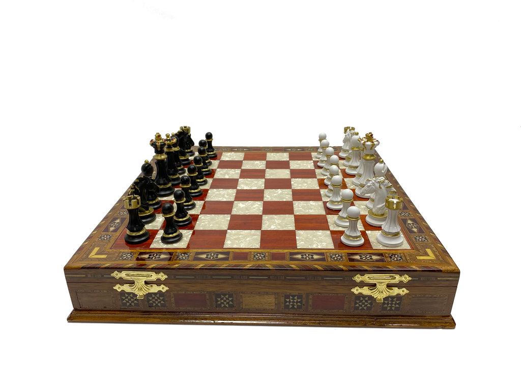 Personalized 16.5 Inches Chess Set Red - Gift Idea for Anyone on Any Occasion - Legendary Chess Pieces Antochia Crafts 