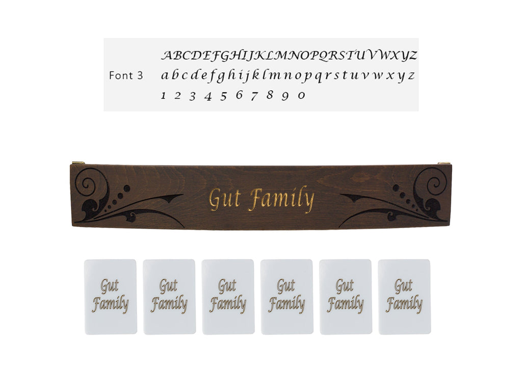 Personalized Wooden Oval Rummikub Game Set - Curved Racks - Lynne (Okey Game) Rummy Antochia Crafts 