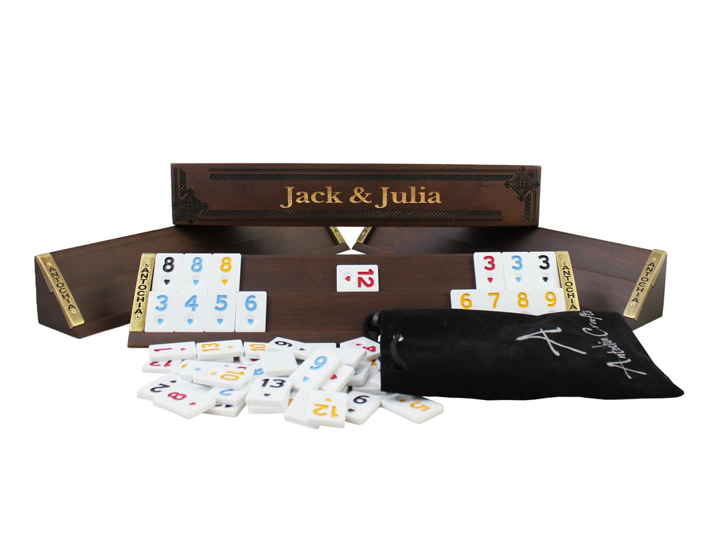 Custom Wooden Rummy Cube Game Set - Jack - Antochia Crafts