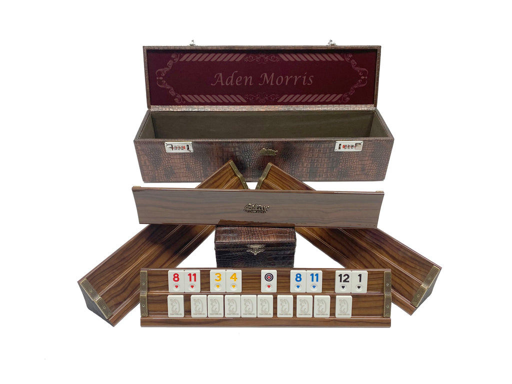 Personalizable Rummikub Set - 4 Racks, 106 Tiles and Bag - Complete Set Rummy Antochia Crafts 