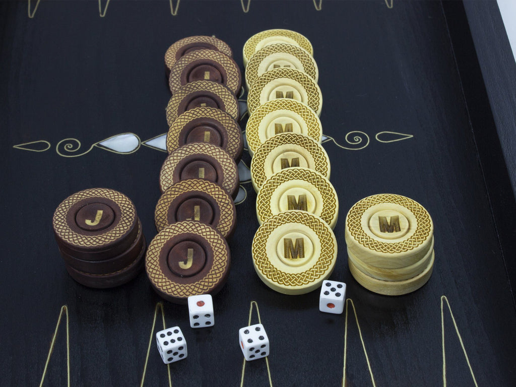 Handmade Wooden Backgammon Board (Brown) Antochia Crafts 