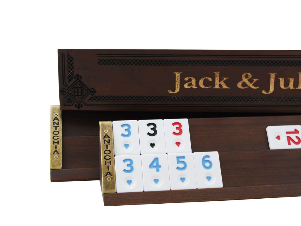 Custom Wooden Rummy Cube Game Set - Jack - Antochia Crafts