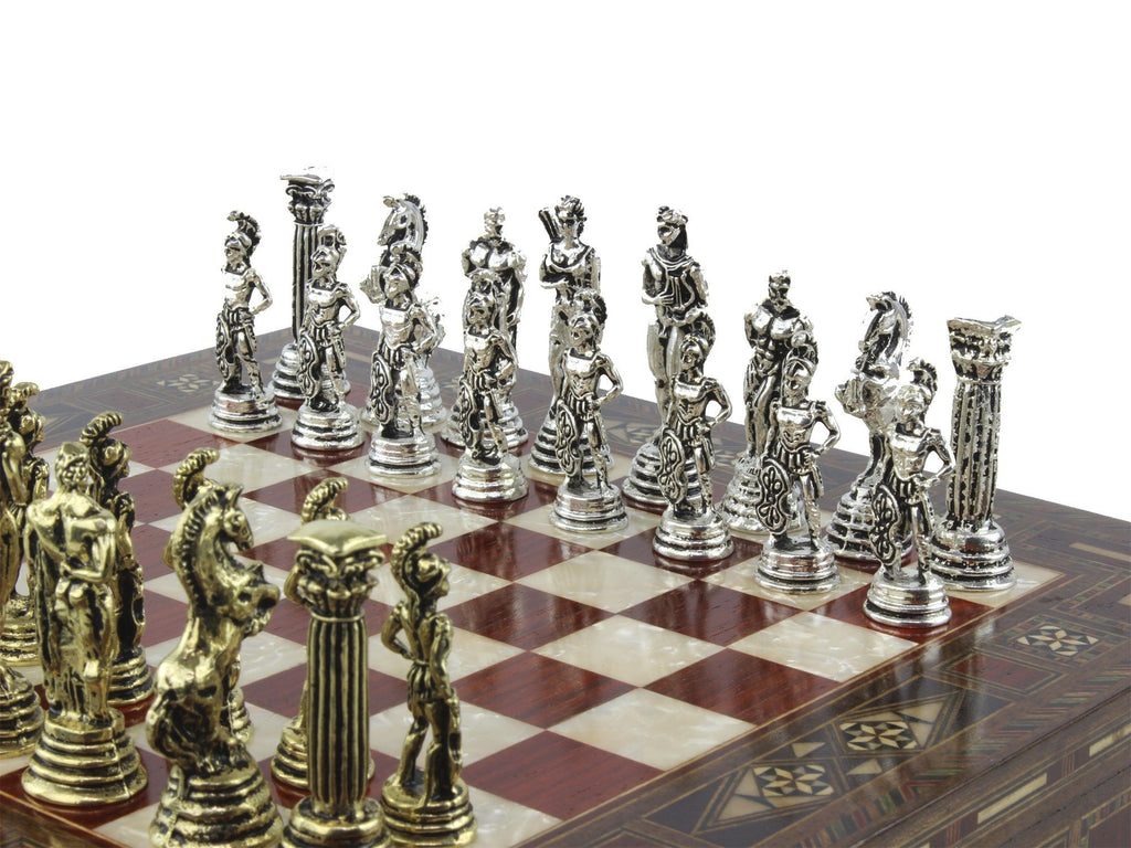 Personalized 10.8 Inches Chess Set Red Antochia Crafts 