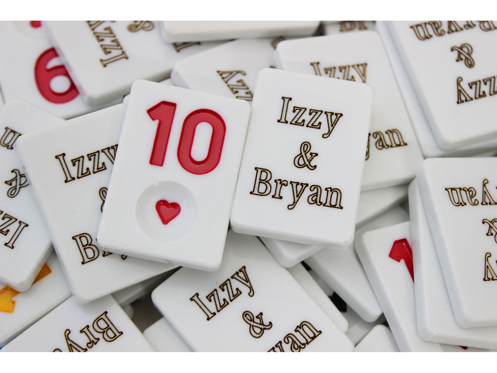 Custom Rummikube Personalized Wooden Oval Rummikub Game Set - Curved Racks - Lynne (Oke ...