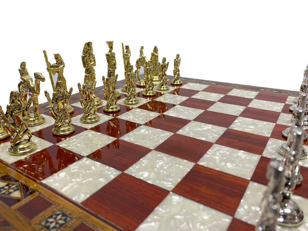 Personalized 16.5 Inches Chess Set Red - Gift Idea for Anyone on Any Occasion - Egypt Chess Figures Antochia Crafts 