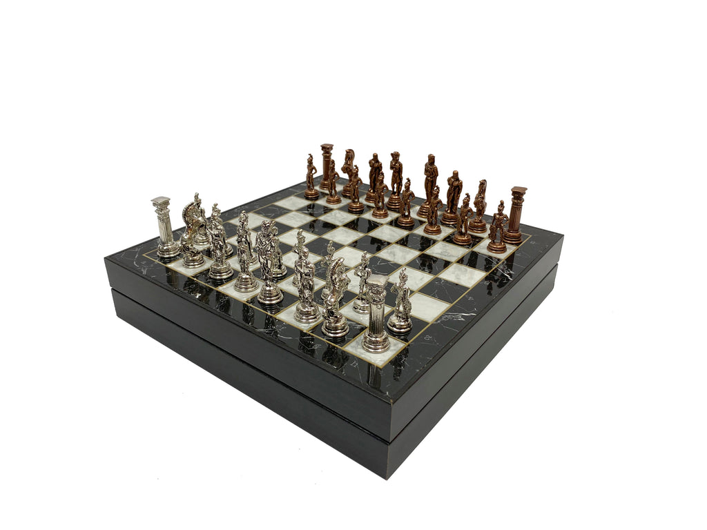 Personalized 12 inches High Qualty Chess Set - Gift Idea for Anyone on Any Occasion - Bronze Silver Pieces Antochia Crafts 