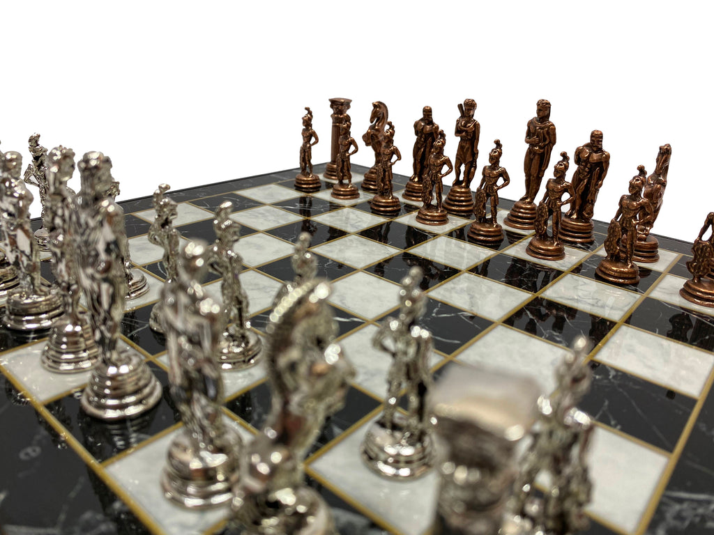 Personalized 12 inches High Qualty Chess Set - Gift Idea for Anyone on Any Occasion - Bronze Silver Pieces Antochia Crafts 