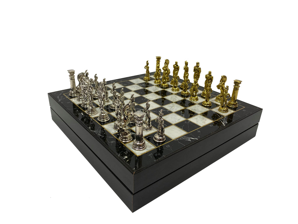Personalized 12 inches High Qualty Chess Set - Gift Idea for Anyone on Any Occasion - Golden Silver Pieces Antochia Crafts 