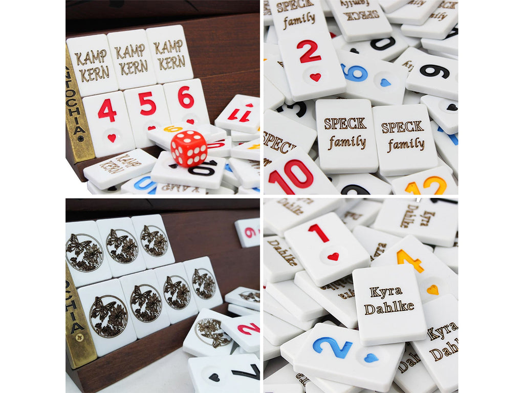 Personalized Rummy Cube Tiles - Rummikub Game Tiles Rummy Antochia Crafts 